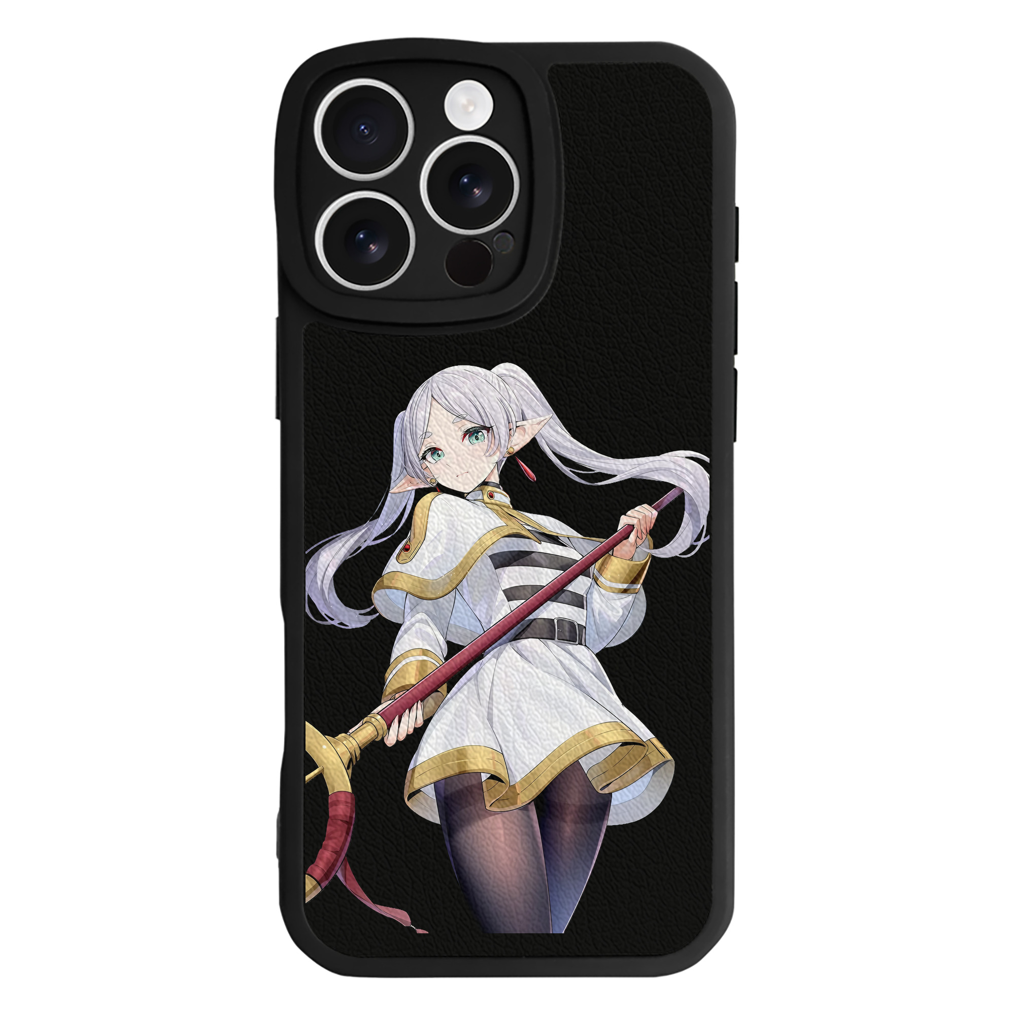 （画像用） 葬送のフリーレン Frieren 【iPhone 16シリーズ対応】シリコンスマホケース（レザー調） 材質：シリコン